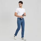 Men's Light Blue Slim Fit Washed Jeans, हल्का नीला, small