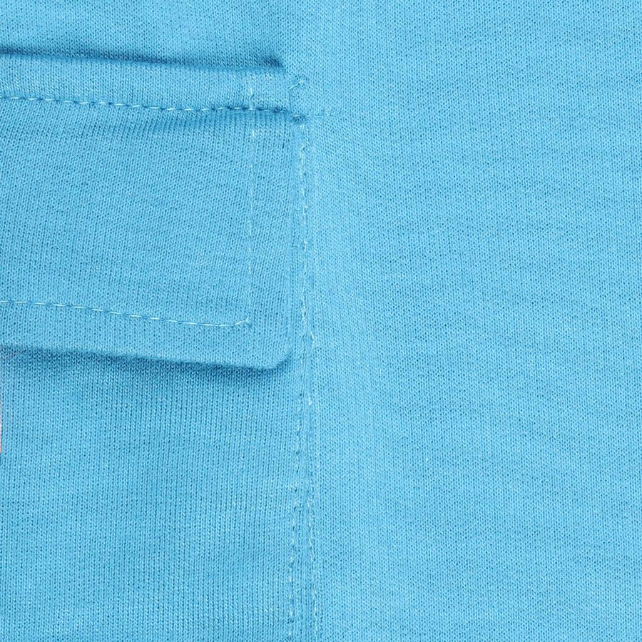 Boys Bright Sky Blue Cotton Blend Cargo Pyjama, टील ब्लू, large image number null
