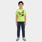 Boys' Half Sleeves T-Shirt, हल्का हरा, small