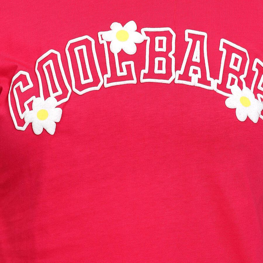 Ladies' 100% Cotton Crop  Top, गुलाबी, large image number null