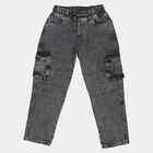 Boys' Jeans, गहरा ग्रे, small