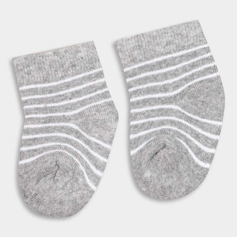 Infant's Socks (Pack of 2), Melange Light Grey, large image number null