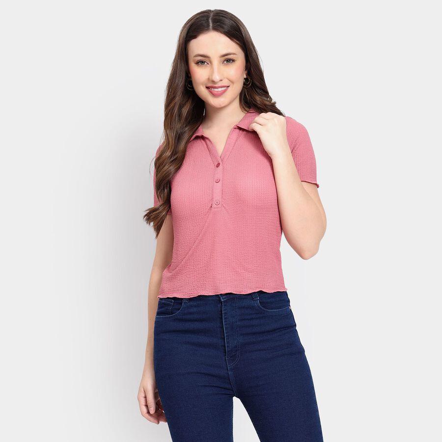 Ladies' Polo T-Shirt, Pink, large image number null