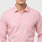Men's Pink Regular Fit Formal Shirt, Light Pink, small