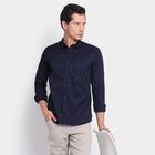 Men's 100% Cotton Casual Shirt, गहरा नीला, small image number null