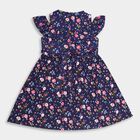 Girls' 100% Cotton Frock, Navy Blue, small image number null