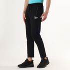Men's Black Regular Fit Zippered Pocket Track Pants, Black, small
