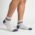 Men's Regular Fit Striped Pack of 3 Socks ( Blue, Grey, Black ), Navy Blue, small