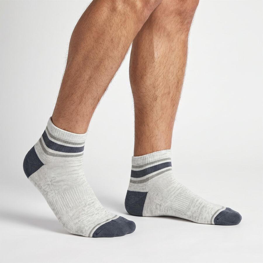 Men's Regular Fit Striped Pack of 3 Socks ( Blue, Grey, Black ), Navy Blue, large