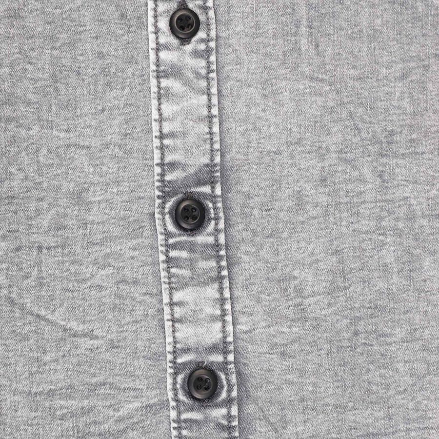 Boys Solid Casual Shirt, Dark Grey, large image number null
