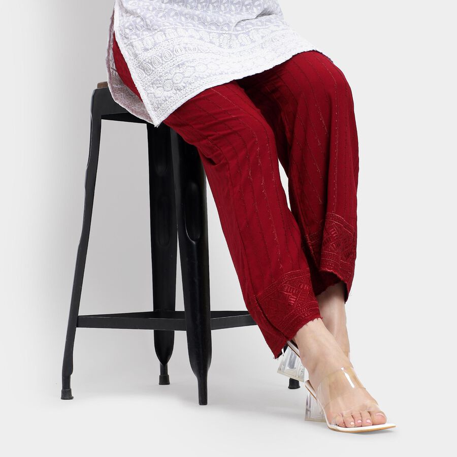 Ladies' Palazzos , मरून, large image number null