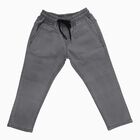 Boys' Muted Charcoal Grey Regular Fit Elastic Waist Jeans, हल्का ग्रे, small
