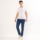 Men's Deep Indigo Blue Skinny Fit Jeans, मध्यम नीला, small