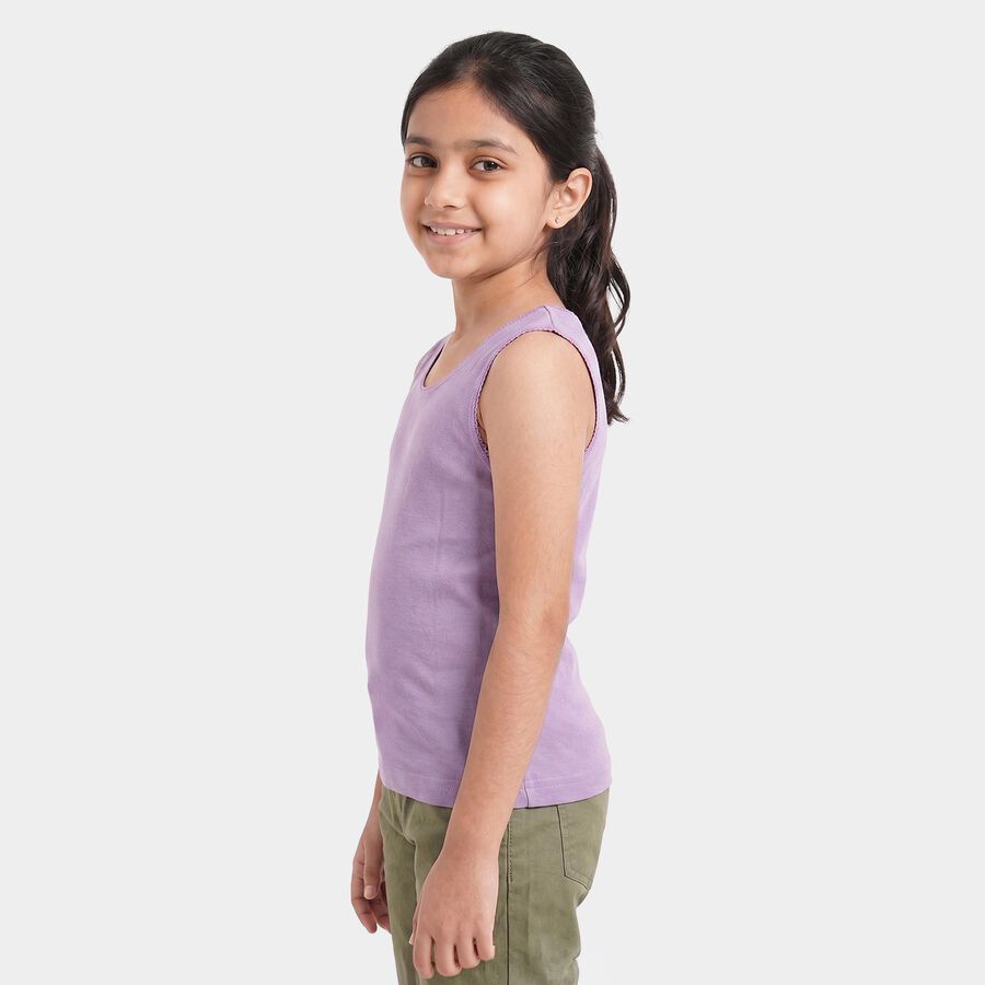 Girls' Vest, Lilac, large