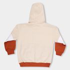 Boys Muted Beige Hooded Neck Casual Sweatshirt, गहरा पीला, small image number null