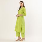 Women's Light Sage Green 100% Cotton Printed Ethnic Set, हल्का हरा, small