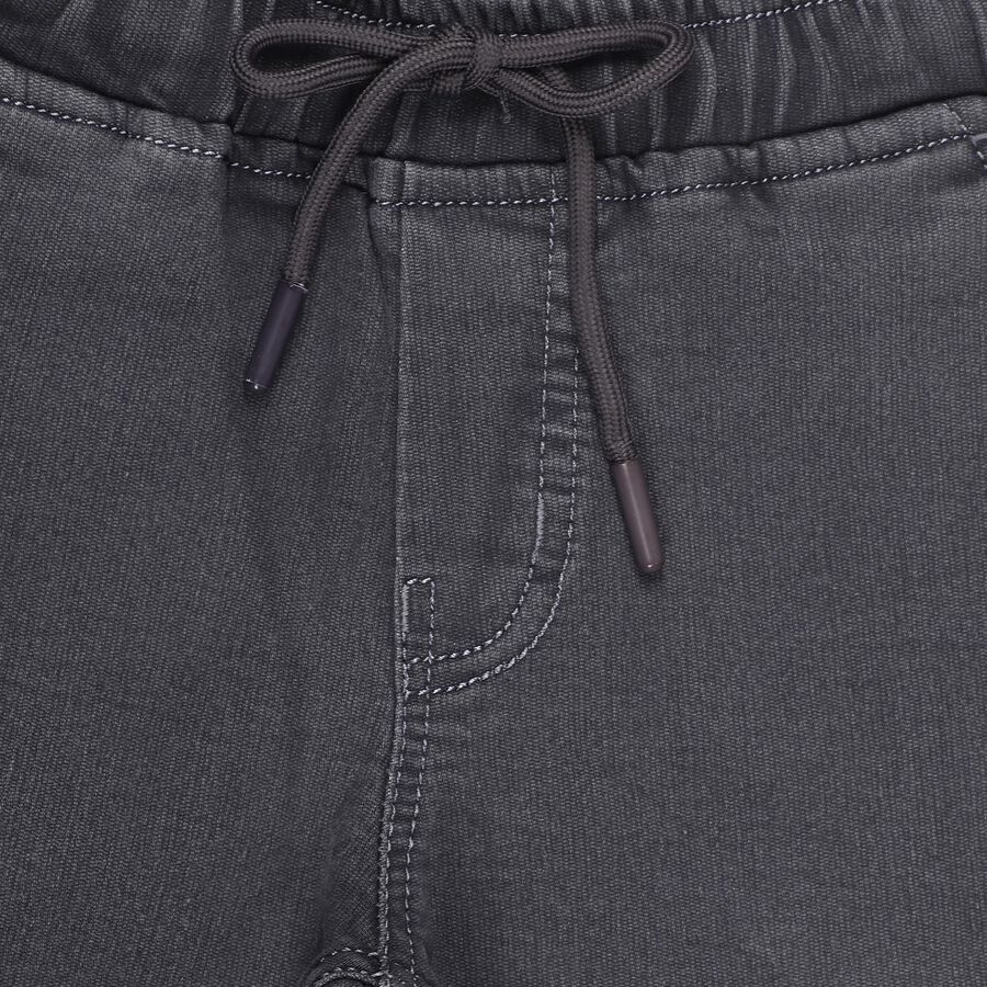 Boys Charcoal Grey Regular Fit Elasticated Jeans, हल्का ग्रे, large image number null