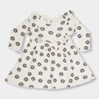 Infants' Off-White Daisy Printed Ruffled Frock, ऑफ व्हाइट, small image number null