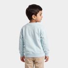 Boys' Light Blue Crew Neck Pullover Sweatshirt, हल्का नीला, small