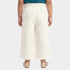 Girls White Palazzo Eyelet Pyjama, सफ़ेद, small