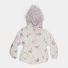Girls' White Hooded Puffer Jacket, White, small image number null