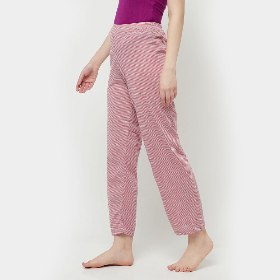 Stripes Full Length Pyjama, Fuchsia, large image number null