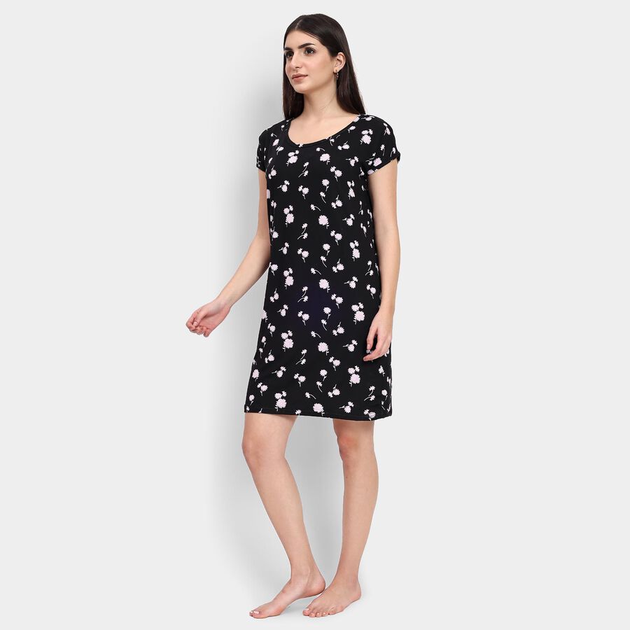Ladies' Nighty , काला, large image number null