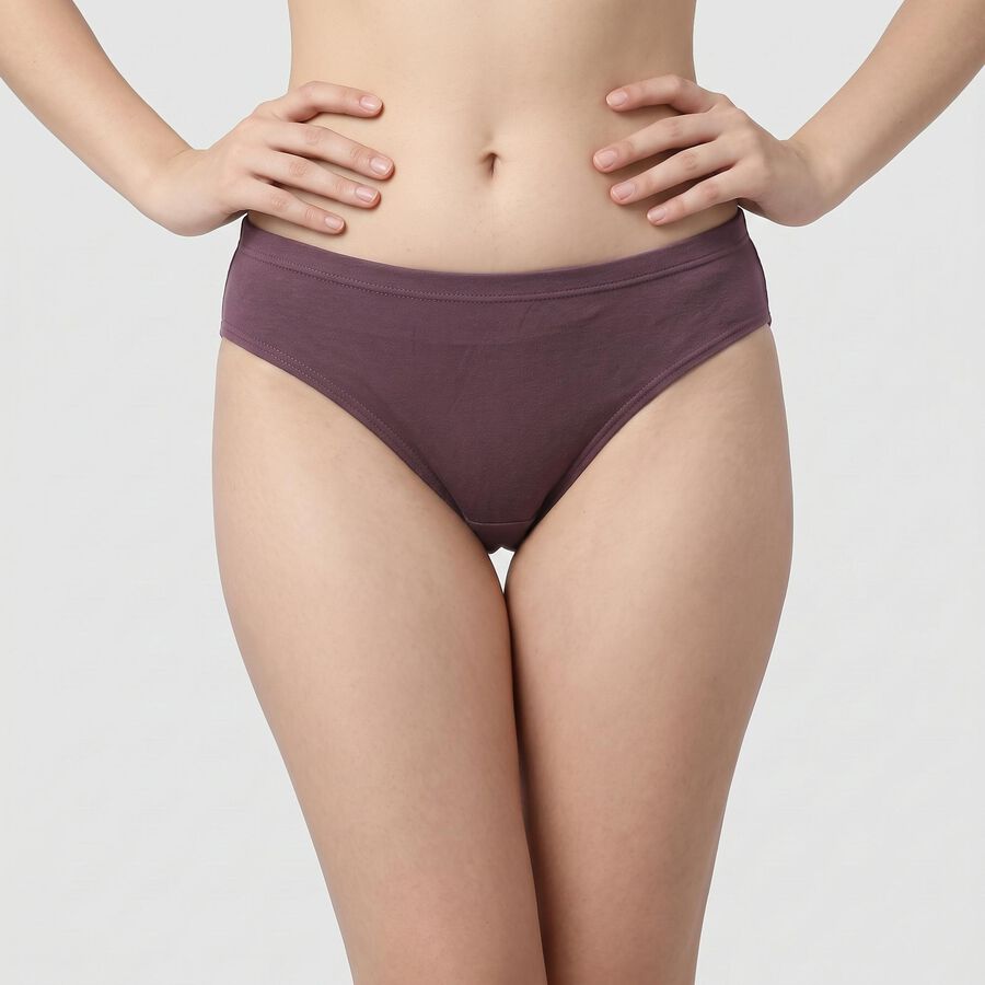 Women Purple Regular Fit Panty, Purple, large