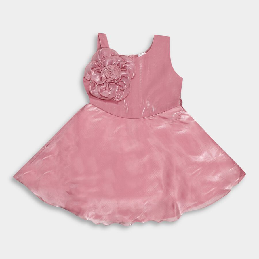 Girl's Frock , गुलाबी, large image number null
