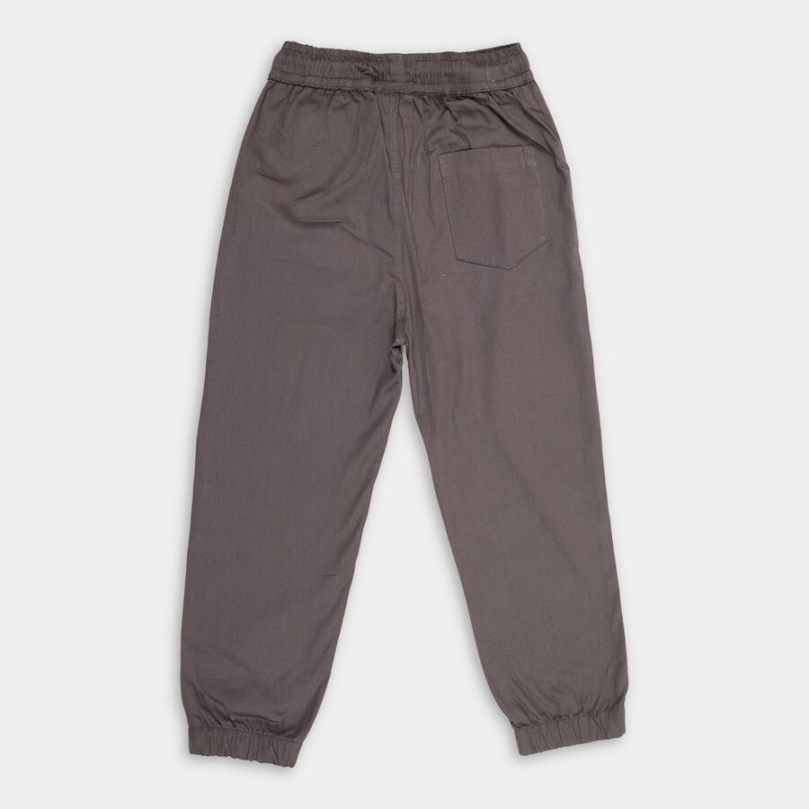 Boy's 100% Cotton Trousers , गहरा ग्रे, large image number null