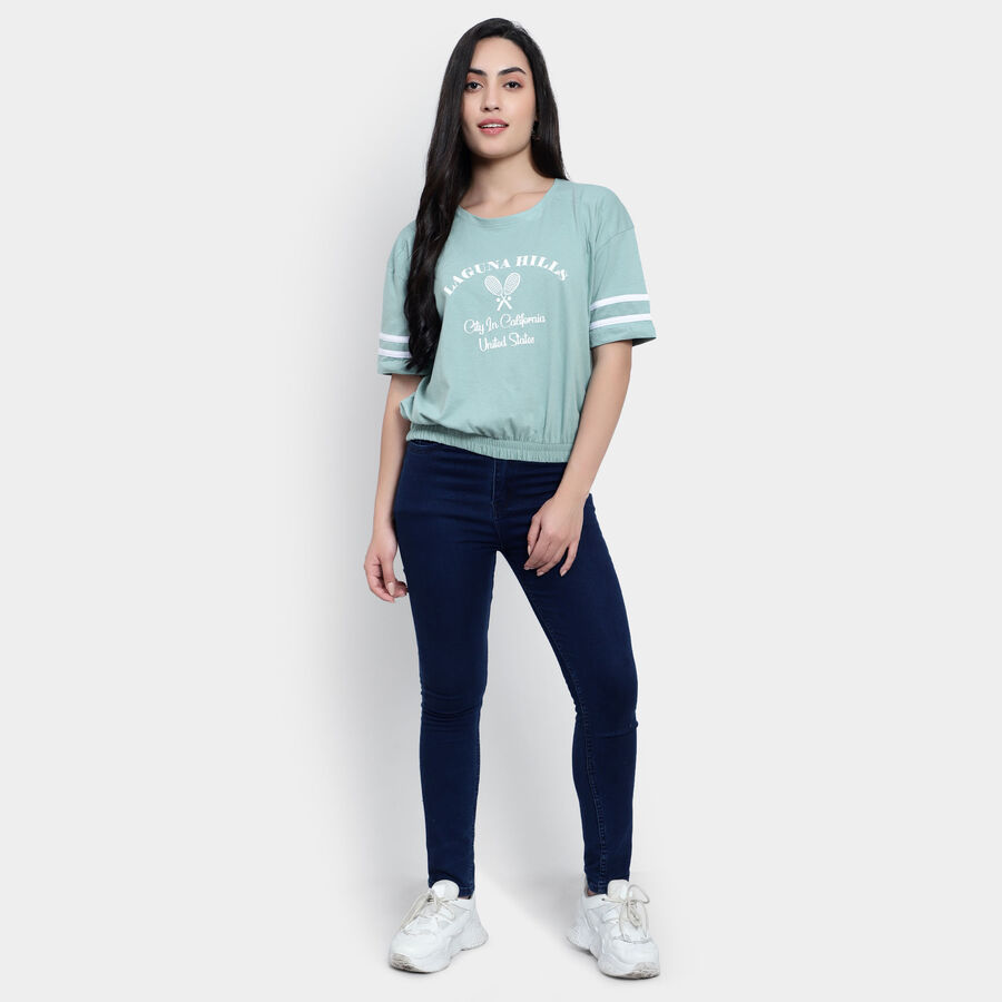 Round Neck T-Shirt, Light Green, large image number null
