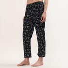 Women's Black Regular Fit Solid Pyjama, काला, small