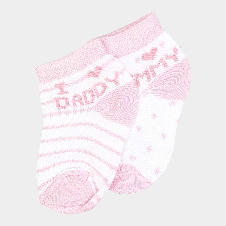 Girls Cotton Solid Socks, Off White, large image number null