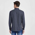 Cotton Printed Casual Shirt, Navy Blue, small image number null