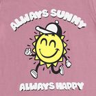 Boys Muted Dusty Pink Cotton Round Neck Casual T-Shirt, Pink, small image number null