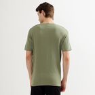 Men's Muted Olive Green Cotton Henley Neck Casual T-Shirt, Olive, small image number null