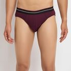Men's 100% Cotton Briefs , Wine, small