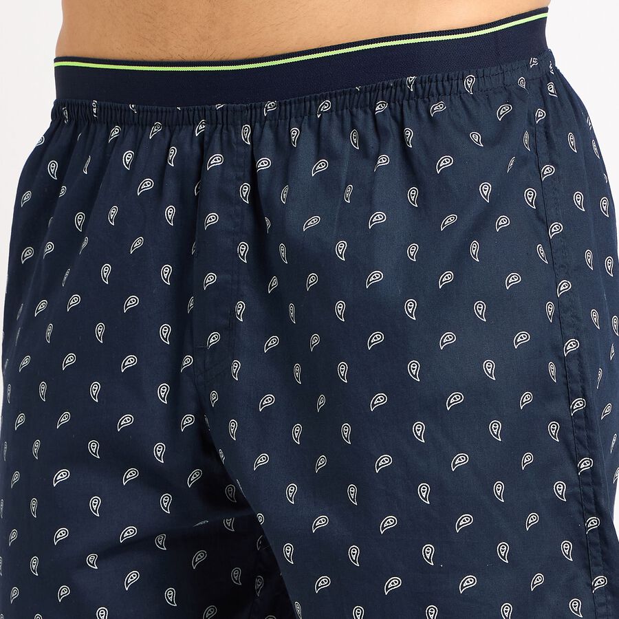 Men's 100% Cotton Boxers , नेवी ब्लू, large