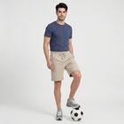 Men's Light Grey Regular Fit Athletic Bermuda Shorts, Light Grey, small