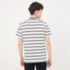 Men's Bright Snow White Round Neck Casual T-Shirt, White, small