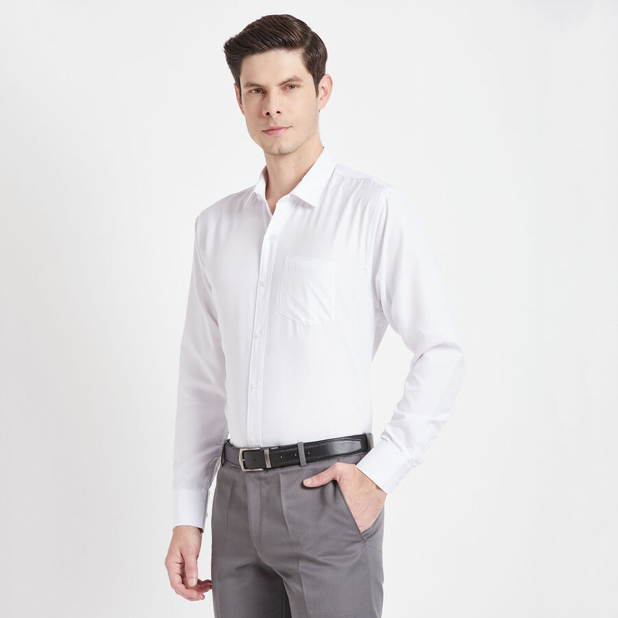 Solid Formal Shirt, White, large image number null