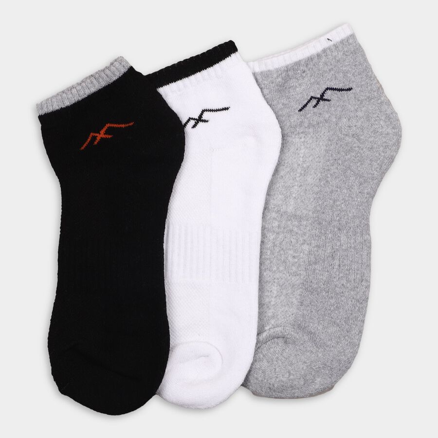 Men's Socks (Pack of 3), Black, large