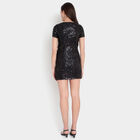 Embellished A Line Dress, Black, small image number null