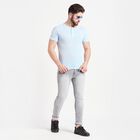 Solid Henley T-Shirt, Light Blue, small image number null