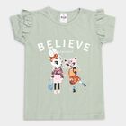 Girl's Cotton T-Shirt , Light Green, small image number null