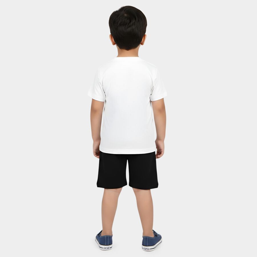 Boys' White Knit Baba Suit, White, large