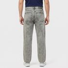 Men's Grey Straight Fit Classic Jeans, हल्का ग्रे, small