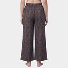 Women's Navy Blue Relaxed-Fit Ditsy Printed Palazzos, Navy Blue, small