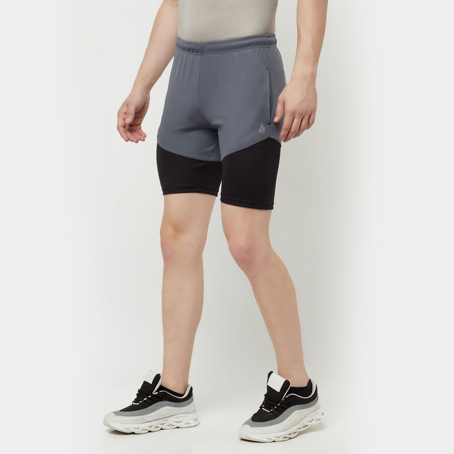 Cut & Sew Active Bermuda, Dark Grey, large image number null
