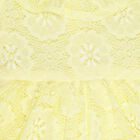 Infants' Soft Lemon Yellow Floral Lace Round Neck Party Frock, Yellow, small image number null
